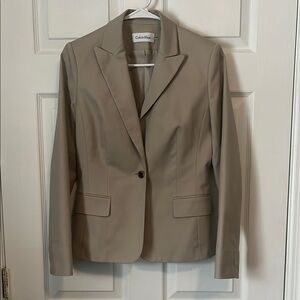 Calvin Klein Women's Tan Blazer - Size 4